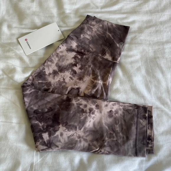 🆕 Lululemon Align HR Crop 23” Diamond Dye Mink Berry Lunar Rock Shadow Grey - Picture 1 of 9